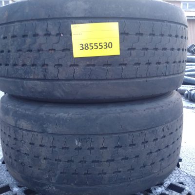Käytetyt pinnoittamattomat renkaat vanteineen 385/55 R22,5. 2kpl