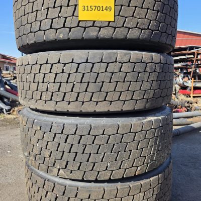 Käytetyt pinnoitetut renkaat vanteineen 315/70R 22,5 4kpl