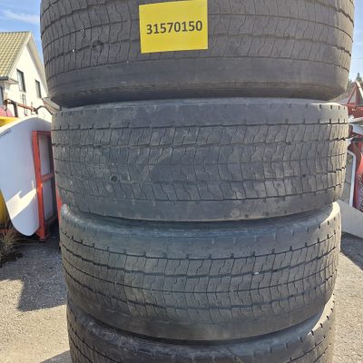 Käytetyt pinnoitetut renkaat vanteineen 315/70R 22,5 4kpl